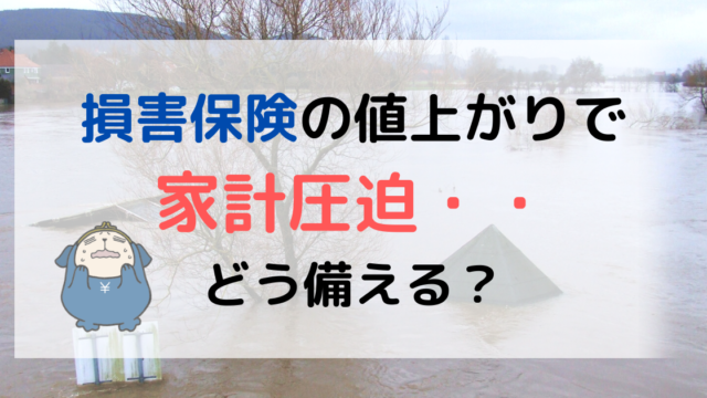 損害保険もついに値上がり　家計圧迫　どう備える