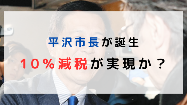 名古屋市長選挙2024年により平沢一郎新市長が誕生。10％減税が実現するのか考えてみました。